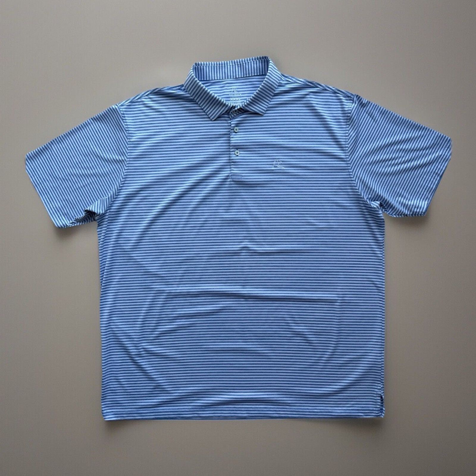 Other Rhoback Polo Shirt 3XL White Blue Striped Golf Tennis Size US XXL / EU 58 / 5 - 1 Thumbnail