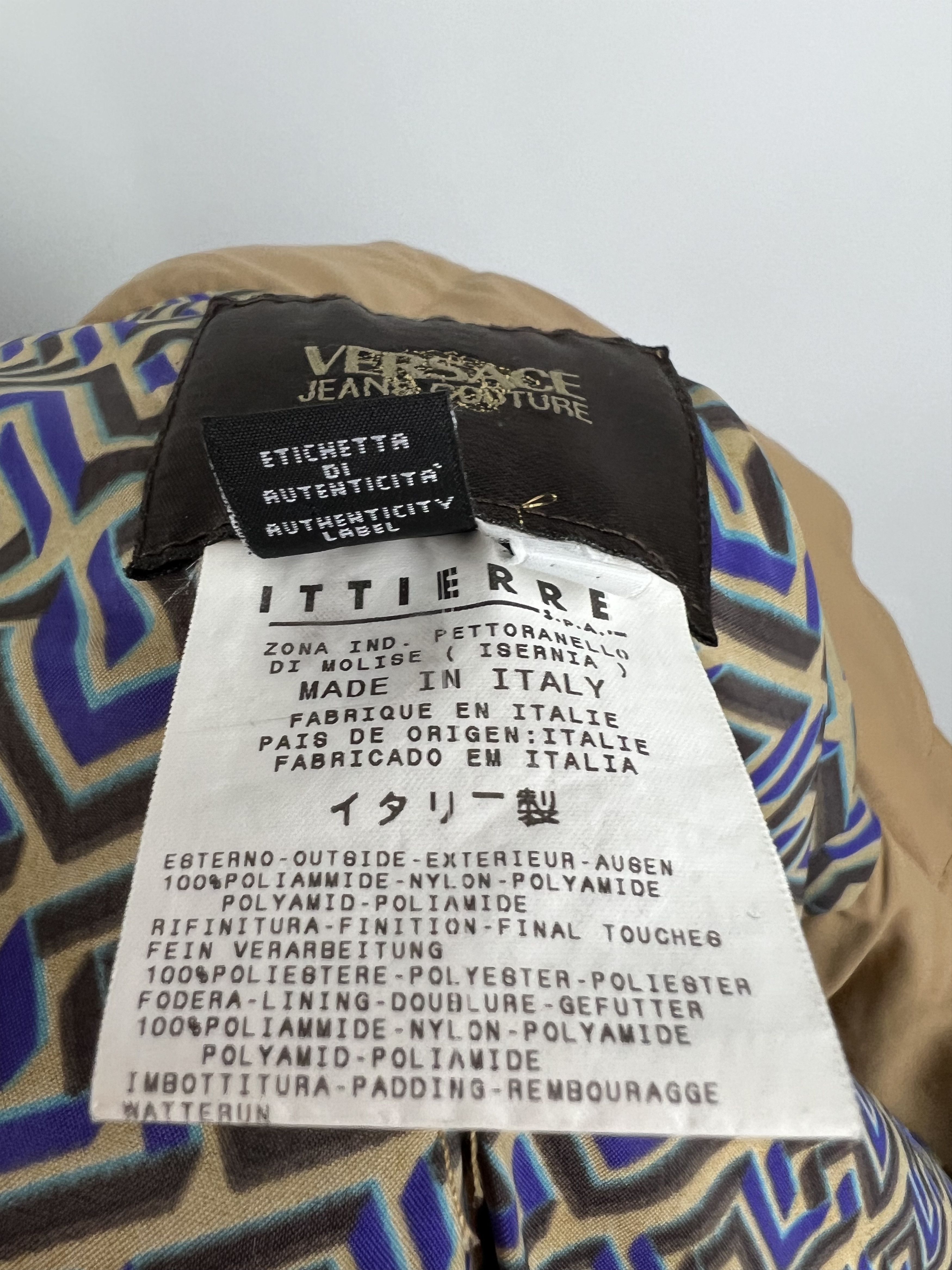 Versace × Versace Jeans Couture × Vintage Rare Vintage Versace Jeans Couture Puffer Down Jacket Size L / US 10 / IT 46 - 11 Thumbnail