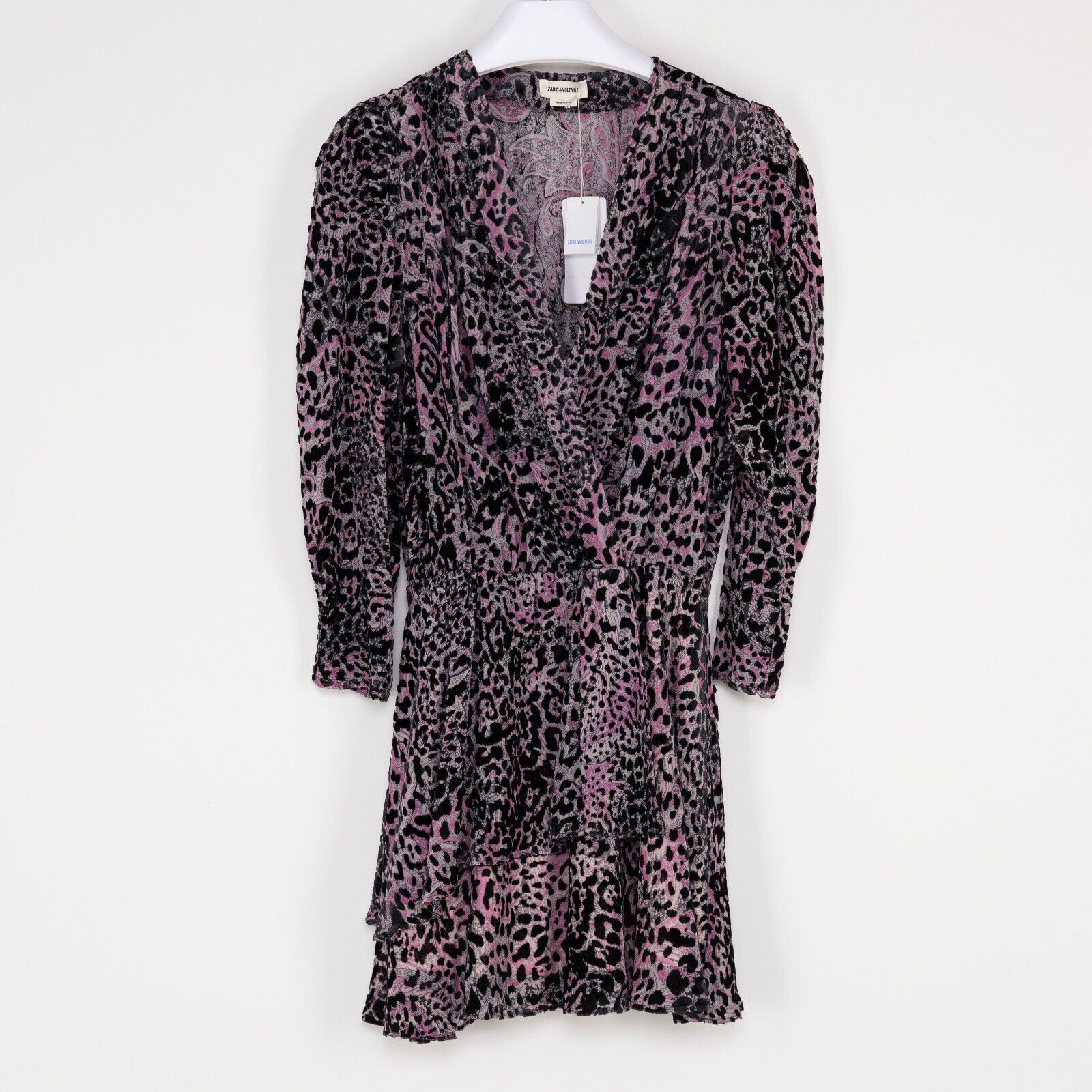 Zadig & Voltaire Zadig & Voltaire Rogers Leopard Velvet Devore Mini Dress Size M / US 6-8 / IT 42-44 - 1 Thumbnail
