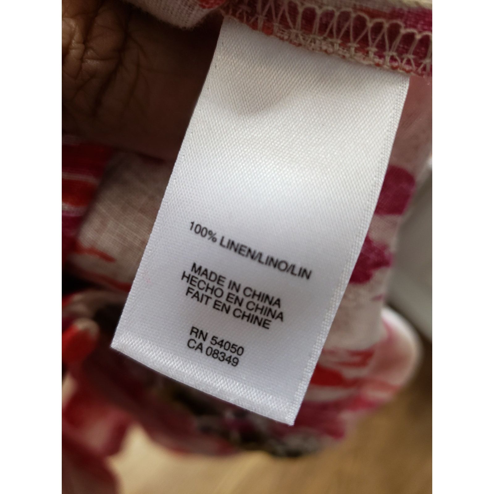 Jones New York Jones New York Signature Top S Beige Pink Ikat Print Linen Size S / US 4 / IT 40 - 13 Thumbnail
