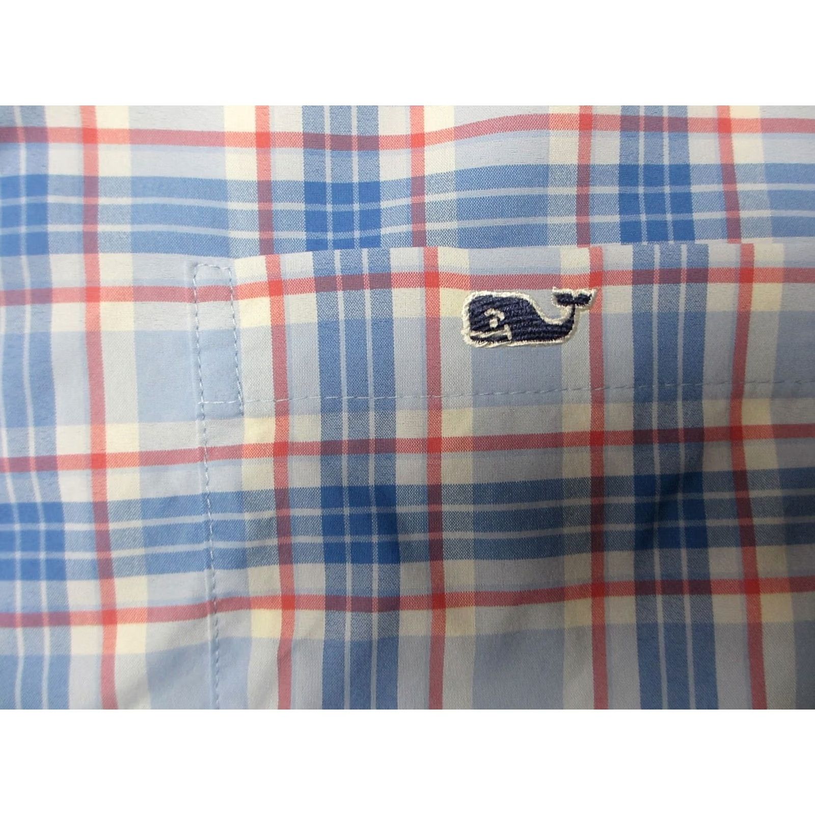 Vineyard Vines Vineyard Vines Shirt Mens Medium Blue Plaid One The Performance Nylon Button Up Size US M / EU 48-50 / 2 - 2 Thumbnail