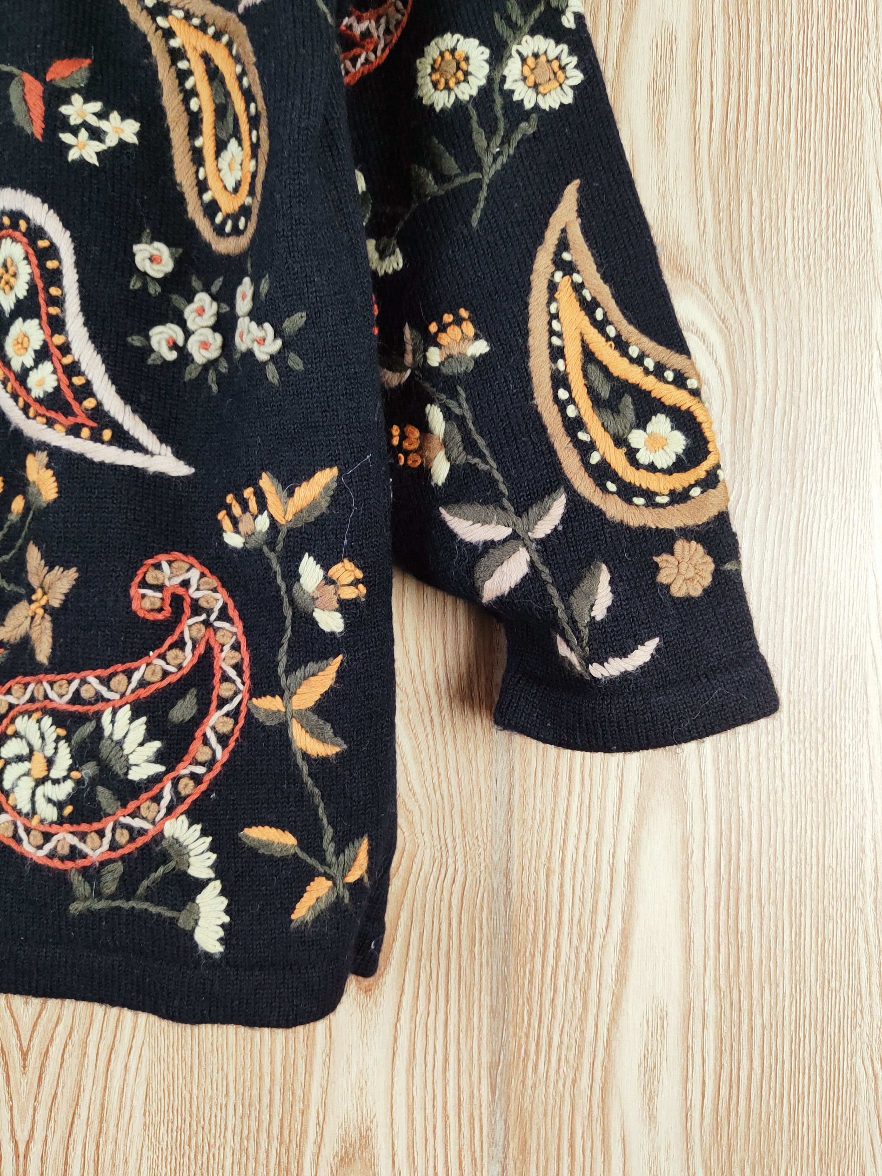 Japanese Brand × Vintage Vintage Art - Costa del Sol Black Knitwear Button Up Shirts Size M / US 6-8 / IT 42-44 - 6 Thumbnail