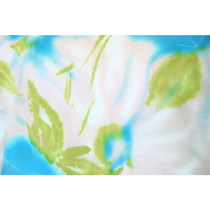 Vintage Vintage 1960s Pastel Floral Printed Drop Waist Dress Large Size L / US 10 / IT 46 - 5 Thumbnail