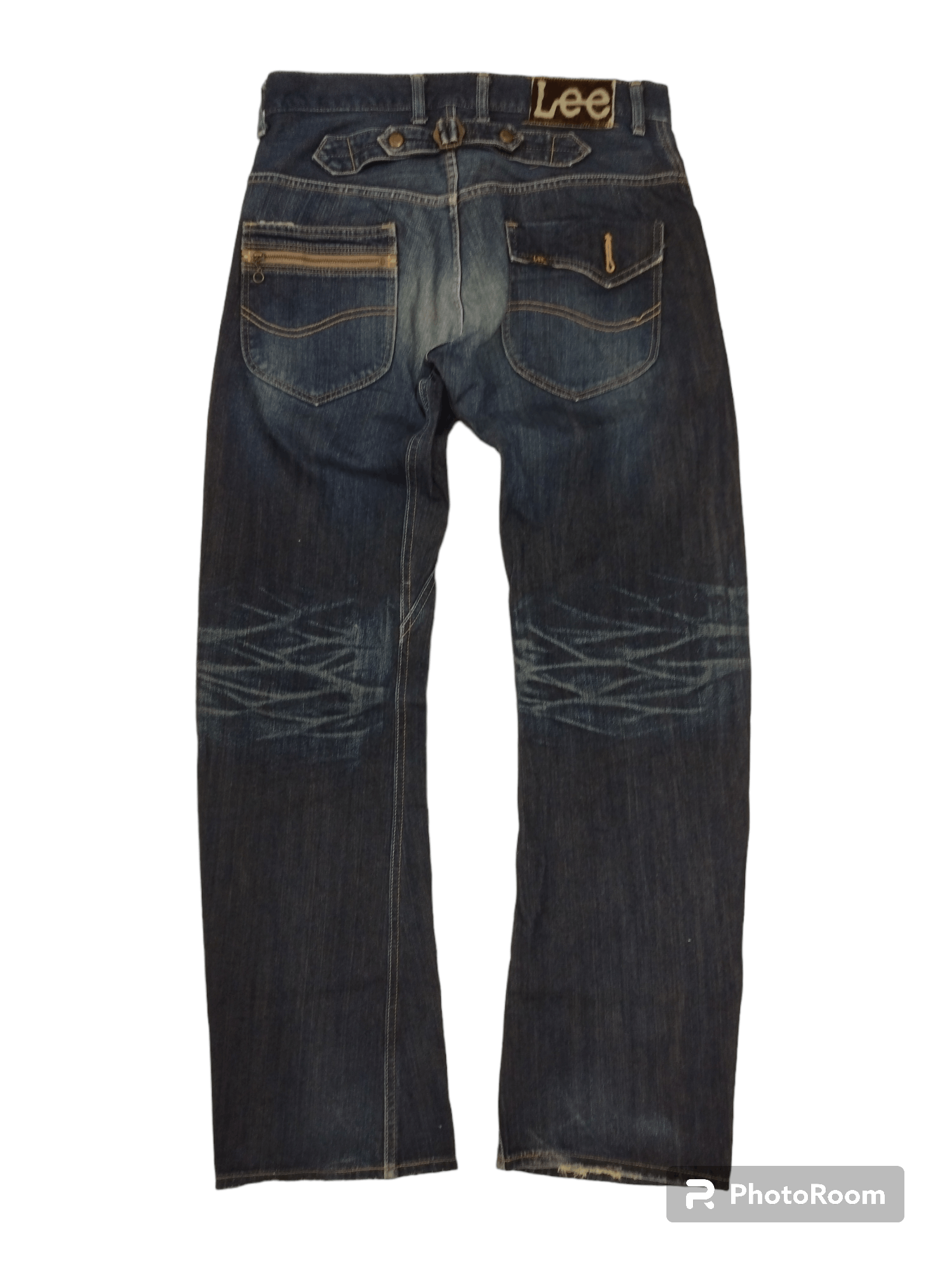 Japanese Brand × Jean × Lee Cool Awesome Lee Cowboy Distressed Design Engineered Jeans Size US 34 / EU 50 - 1 Thumbnail
