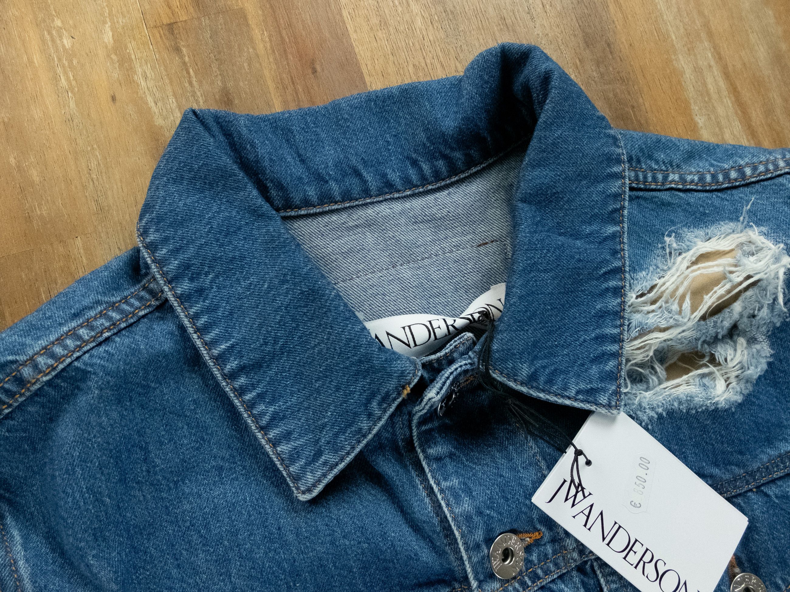 JW Anderson JW ANDERSON blue classic fit distressed denim jacket Medium Size US M / EU 48-50 / 2 - 4 Thumbnail