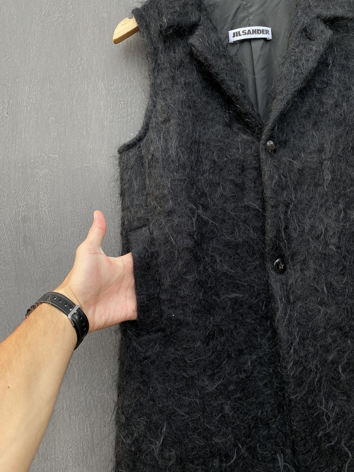 Jil Sander Jil Sander Mohair black Cape size 38 Size XS / US 0-2 / IT 36-38 - 3 Thumbnail