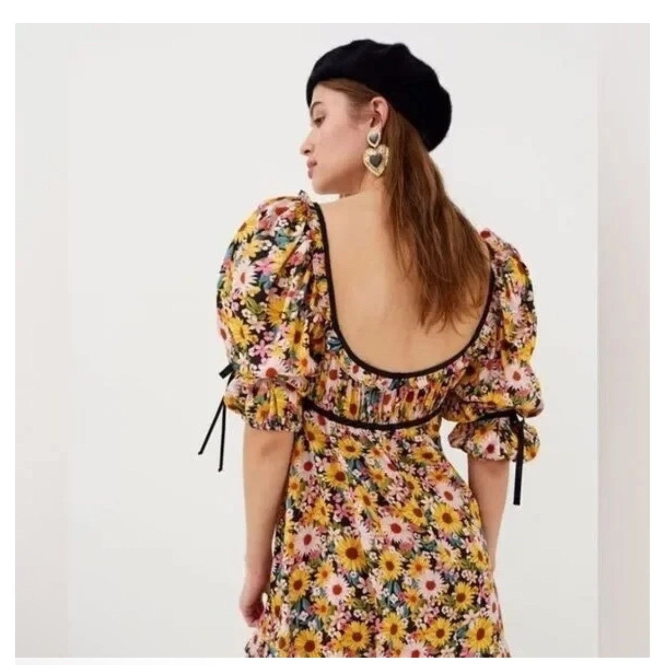 For Love & Lemons For Love & Lemons Sylvia Mini Dress in Daisy Garden Print Size XS / US 0-2 / IT 36-38 - 5 Thumbnail