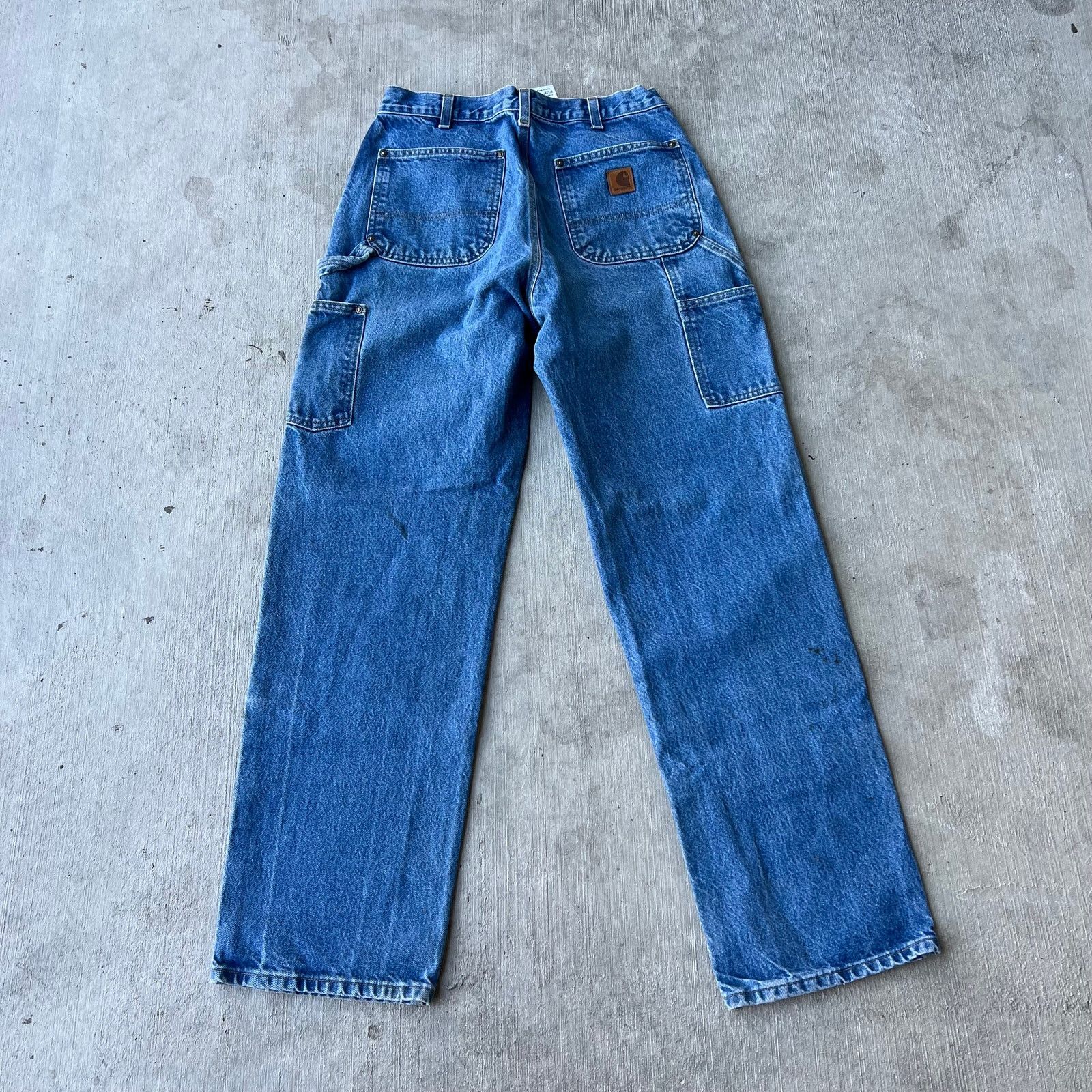 Carhartt × Vintage Carhartt denim blue jeans double knee work carpenter pants Size US 31 - 5 Thumbnail