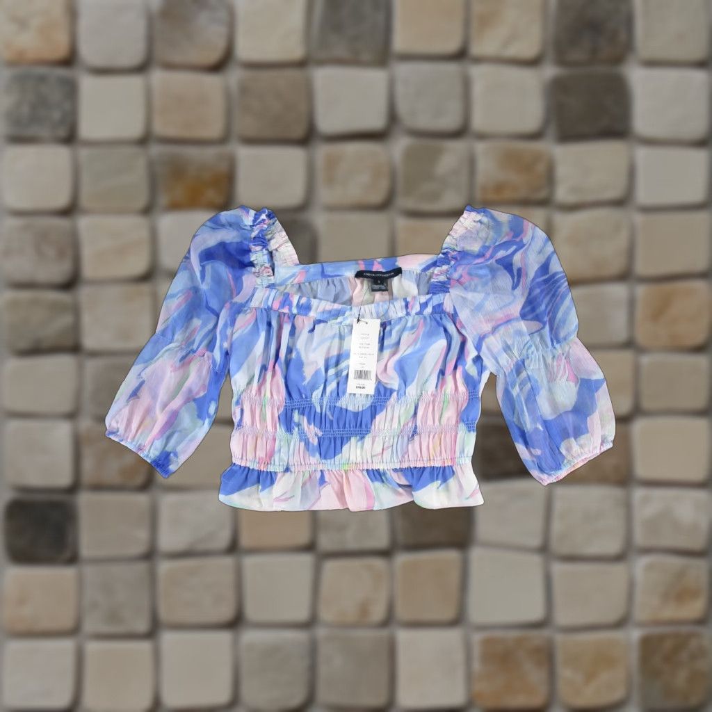 French Connection French Connetion Shirt Womens Small Blue Pink New Size S / US 4 / IT 40 - 1 Thumbnail
