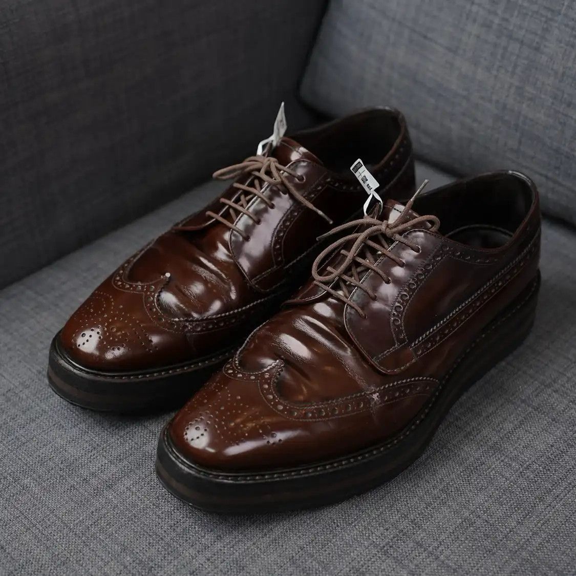 Luxury × Prada × Vintage Prada Y2K Velcro Leather Archive Sneakers