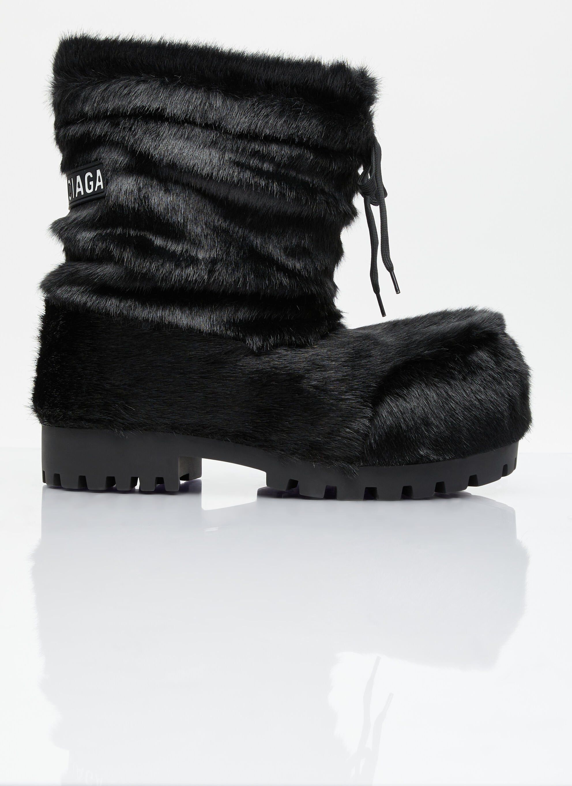 Balenciaga Black Alaska Fake Mink Fur Low Boots Size US 11 / EU 44 - 1 Thumbnail