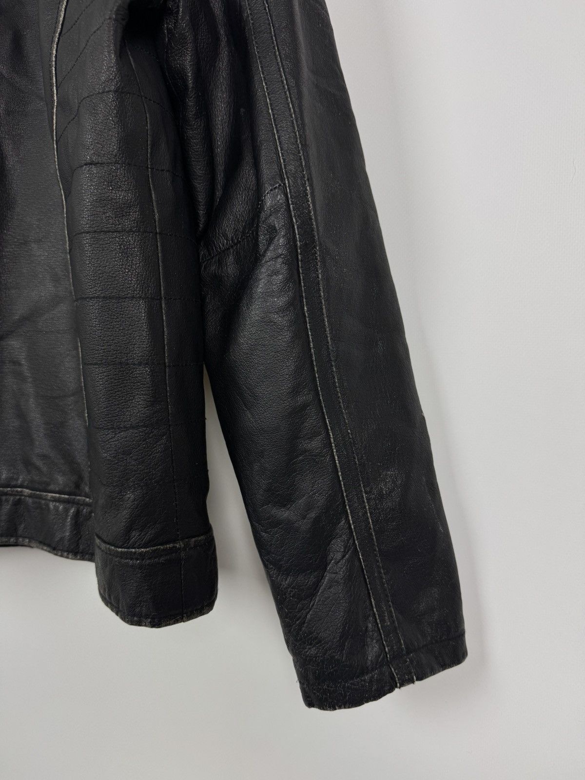 Guess Y2K Distressed Guess Bike Leather Jacket Size US M / EU 48-50 / 2 - 18 Thumbnail