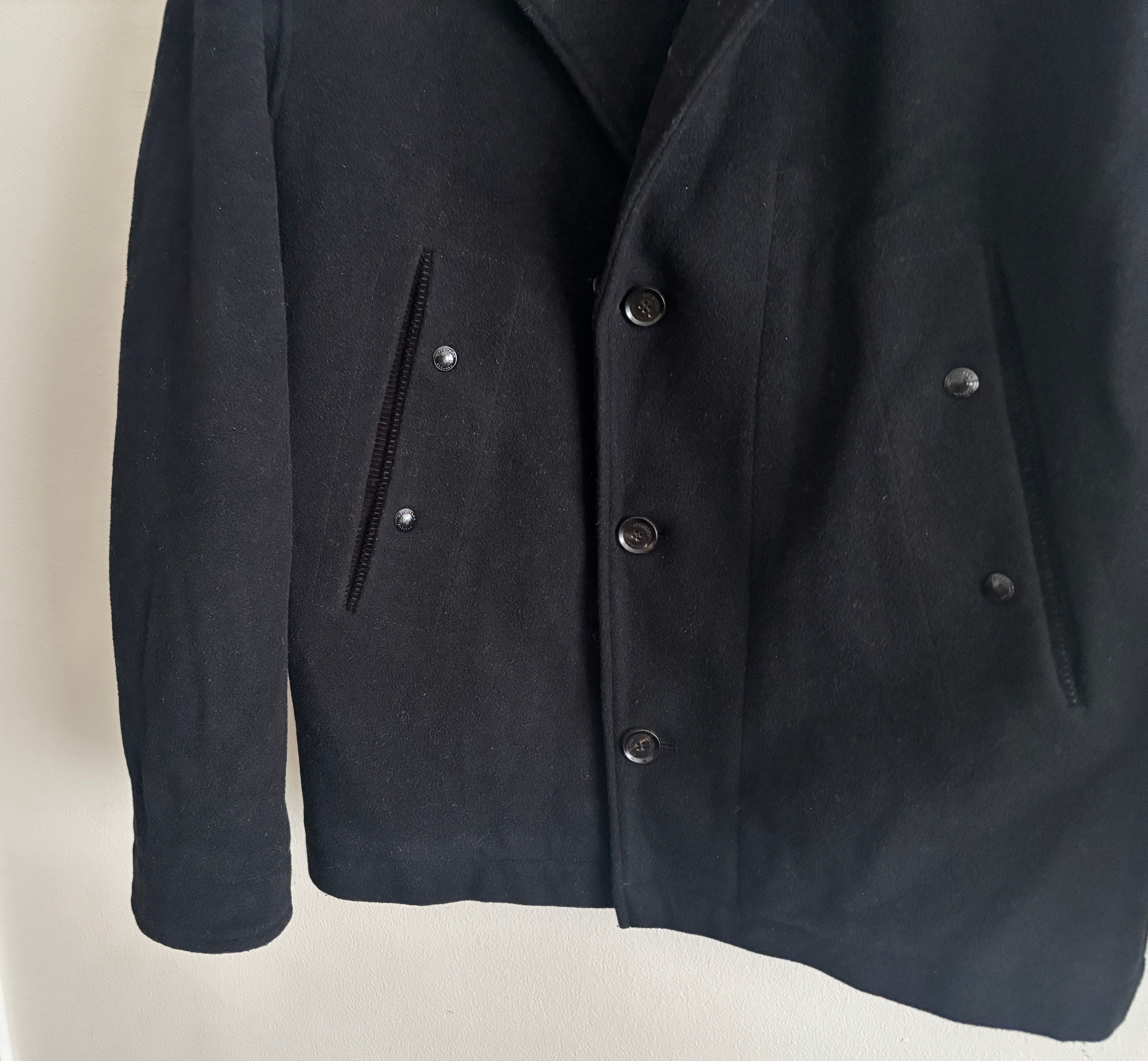 Belstaff Black Wool Trail Jacket / Pea Coat Shearling Collar Size US M / EU 48-50 / 2 - 10 Thumbnail