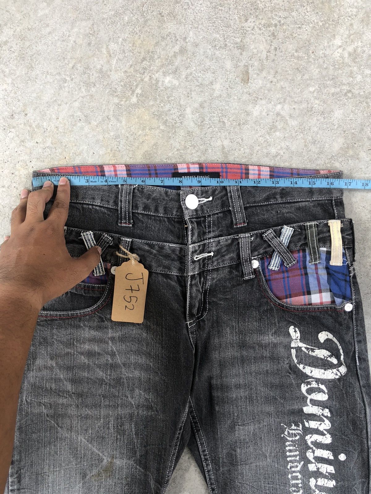 Hysteric Glamour Japanese Memory Special Double Waist Distressed Jeans Size US 33 - 20 Thumbnail