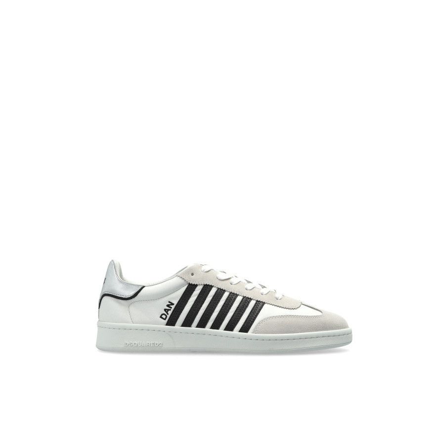 Dsquared2 DSQUARED2 Boxer White Leather Sneakers New And Authentic (Me Size US 9.5 / EU 42-43 - 1 Thumbnail