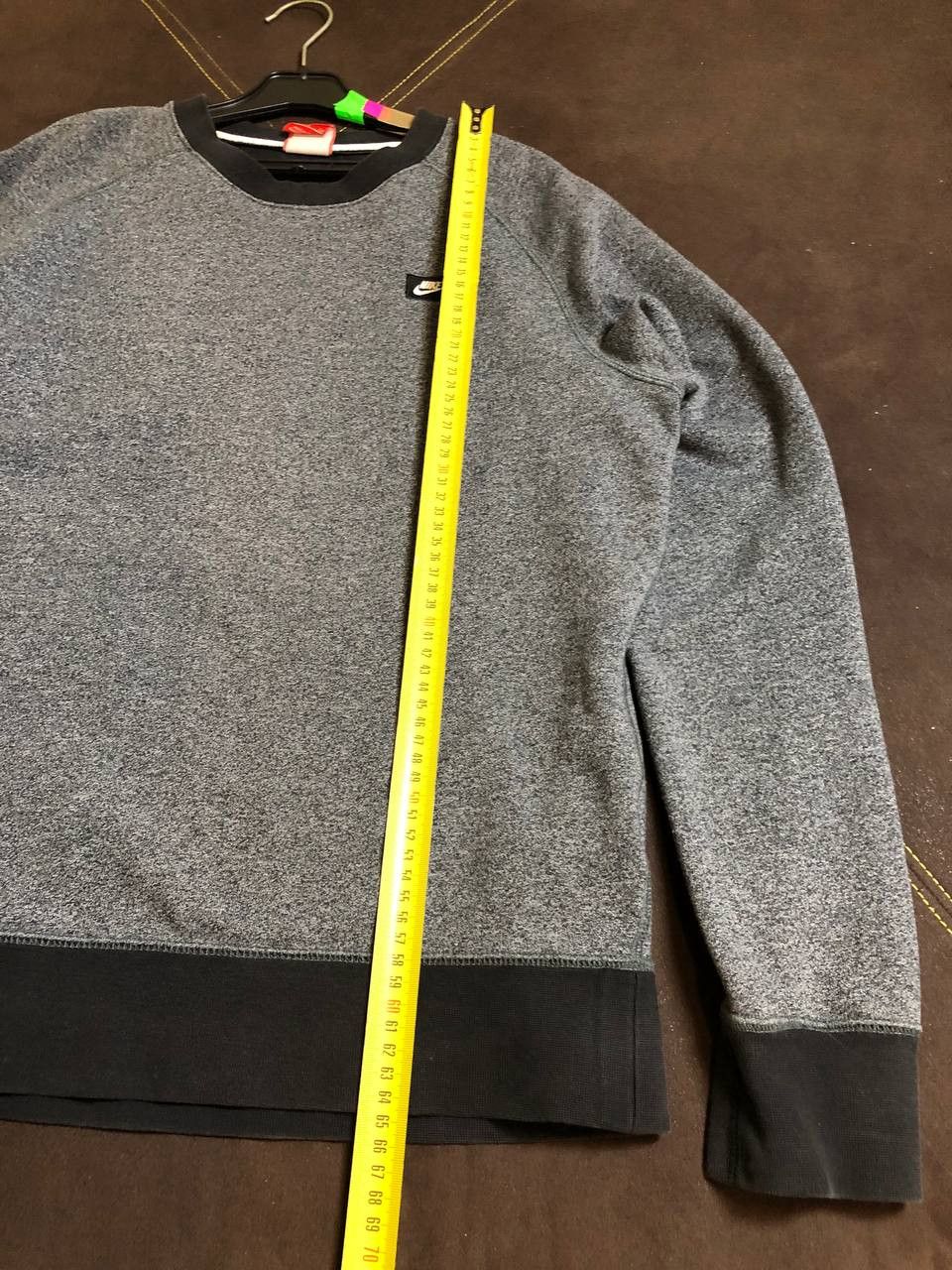 Nike Nike Sweatshirt Grey The Varsity Crew Shoebox Logo Pullover Size US S / EU 44-46 / 1 - 11 Thumbnail