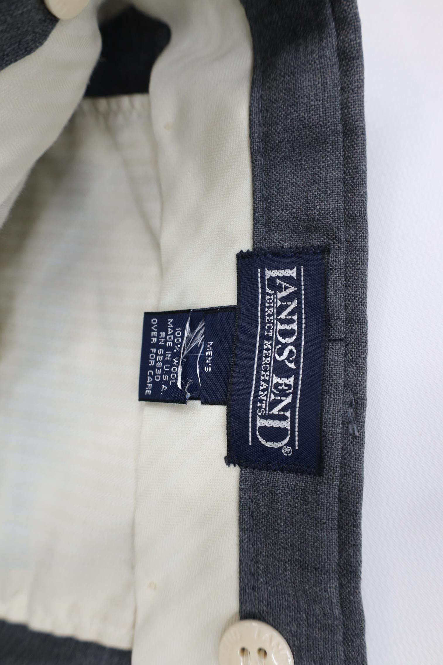 Lands' End Vintage 90s Lands End Wide Leg Chino Pants Heather Gray USA Size US 36 / EU 52 - 7 Thumbnail