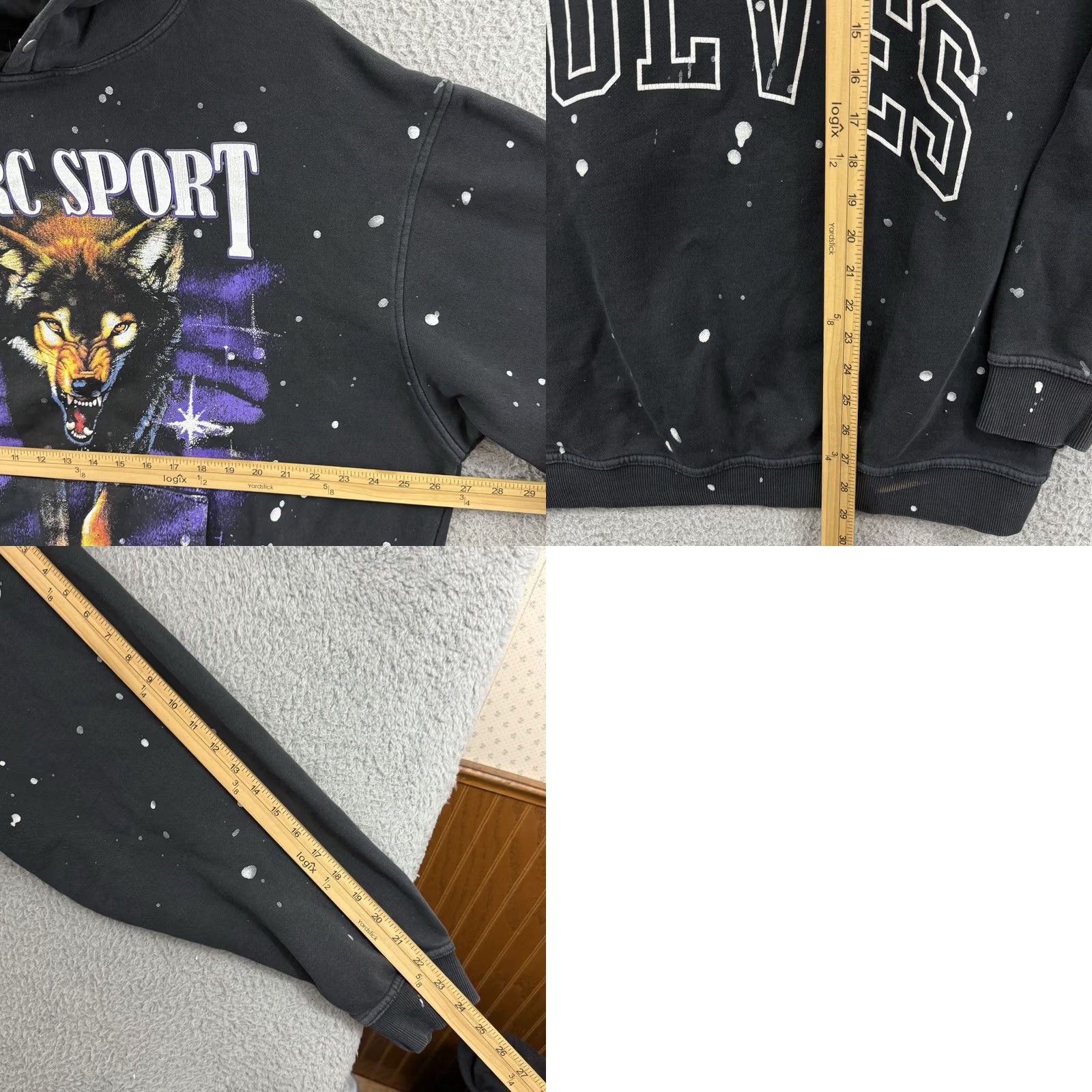 Darc Sport Darc Sport Hoodie Men’s 2XL Black Wolves Club Pullover Streetwear Graphic Print Knit Heavyweight Logo Hooded Size US M / EU 48-50 / 2 - 8 Thumbnail