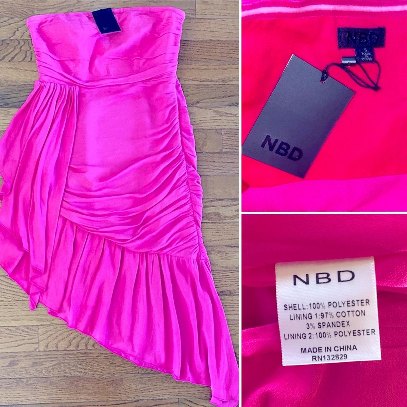 REVOLVE New Revolve NBD $179 Jacqueline Dress Magenta Small NWT Size S / US 4 / IT 40 - 2 Thumbnail