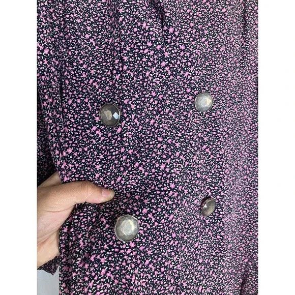 Zara Zara double breasted floral ditsy long sleeve romper Size L / US 10 / IT 46 - 6 Thumbnail