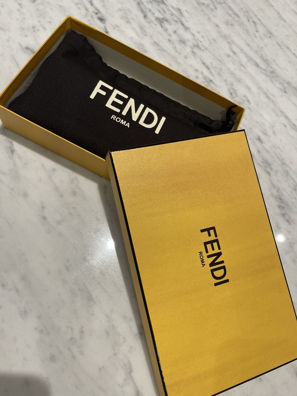 image of Fendi Roma Wallet in Black, Women's