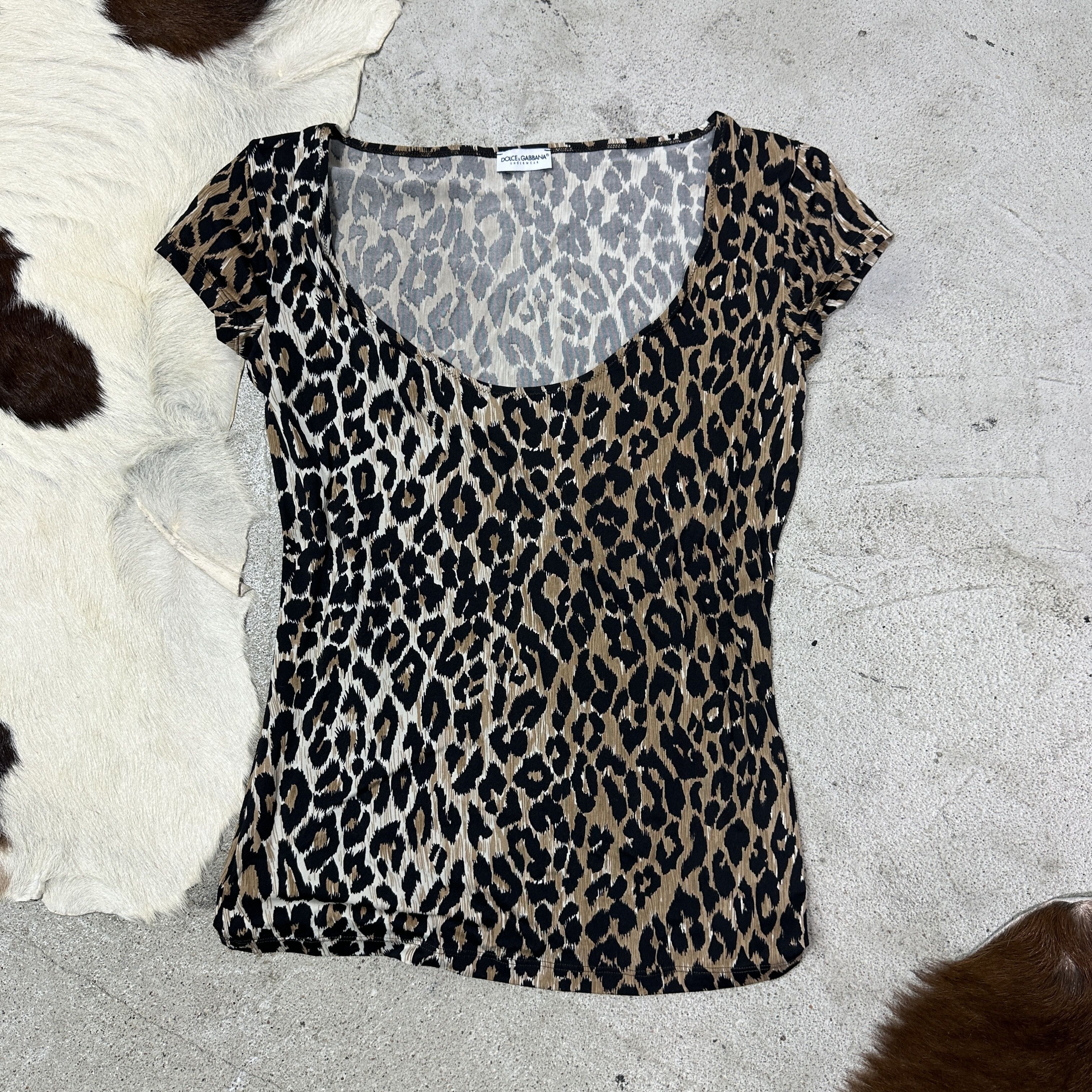 Dolce & Gabbana Vintage Cheetah Fullrpint Dolce & Gabbana Top 00s Size L / US 10 / IT 46 - 2 Thumbnail