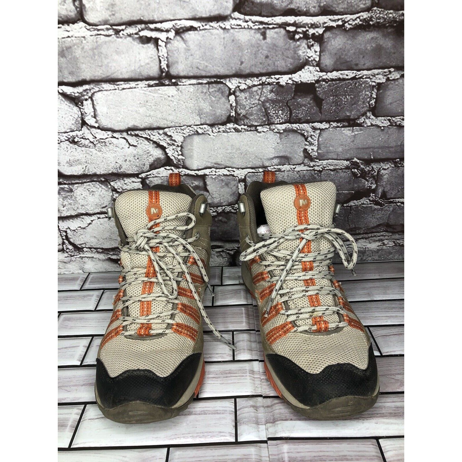 Merrell MERRELL Tuskora Waterproof Brindle Burnt Orange Hiking Boots Size US 8 / IT 38 - 2 Thumbnail