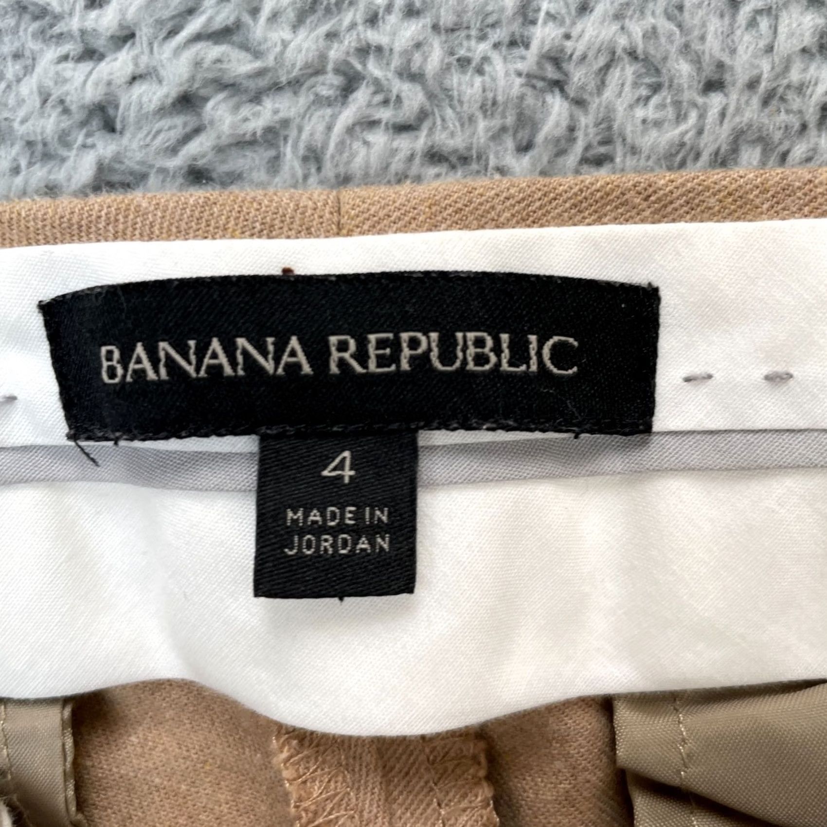 Banana Republic Banana Republic Pants Womens 4 Beige Sloan Stretch Ankle Straight Leg Formal Slimming Pockets City Preppy Size 27" / US 4 / IT 40 - 3 Thumbnail