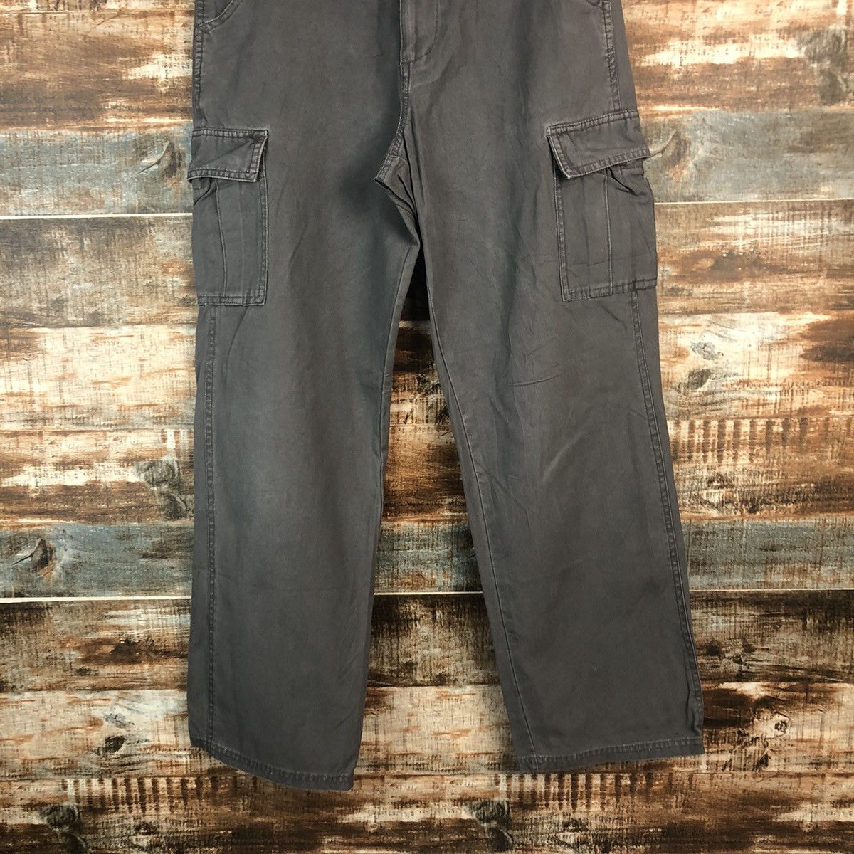 Japanese Brand DL Japanese Brand Gray Cargo Multipocket Pants #C655 Size US 27 - 3 Thumbnail