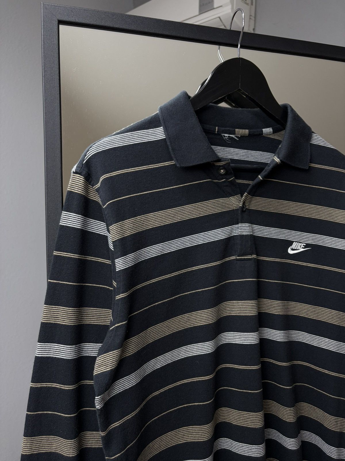 Nike Vintage Y2K Nike Polo Rugby Long Sleeve Striped Jersey Size US M / EU 48-50 / 2 - 3 Thumbnail