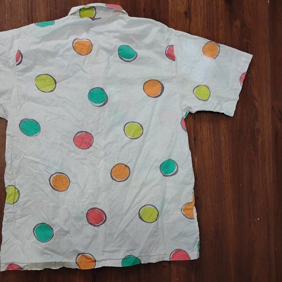 Other Vintage Kudos Dots Circles Button Shirt Short Sleeve Size US M / EU 48-50 / 2 - 7 Thumbnail