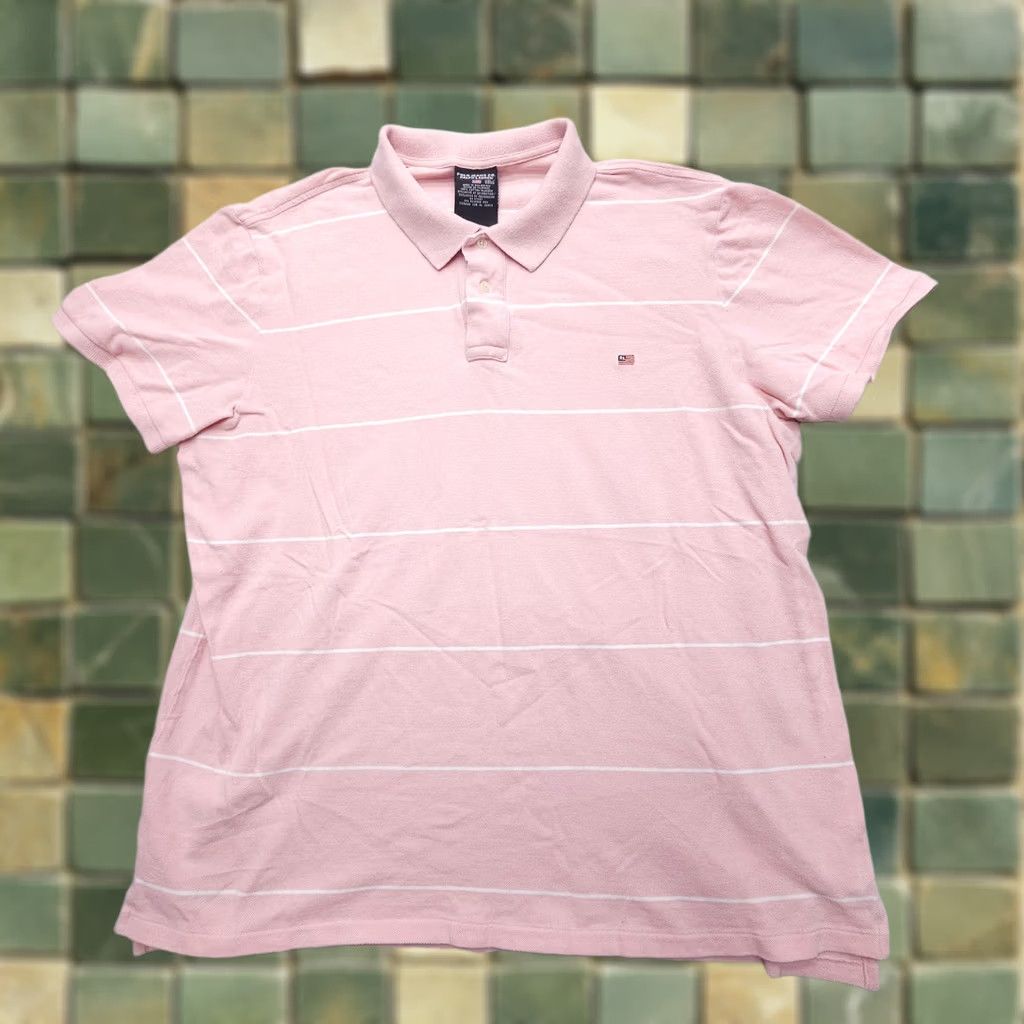 Polo Ralph Lauren Polo Ralph Lauren Polo Shirt Mens 2XL Pink Striped Knit Cotton Logo 90s Pattern Short Sleeve Size US XXL / EU 58 / 5 - 1 Thumbnail