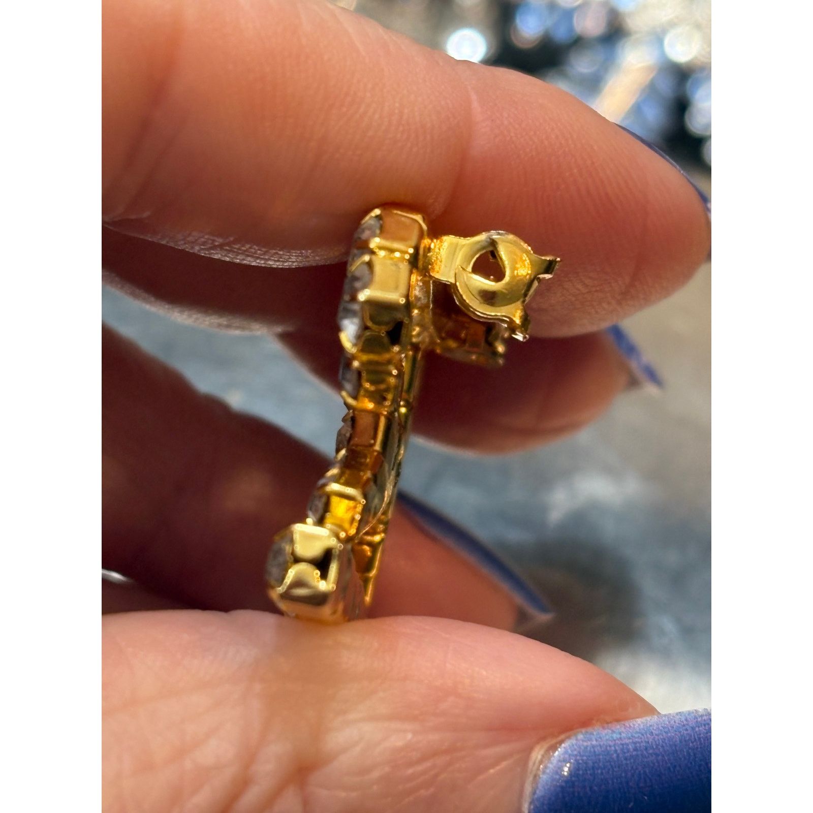 Other Vintage Rhinestone ART DECO TELEPHONE Style Brooch 1.75” Size ONE SIZE - 3 Thumbnail