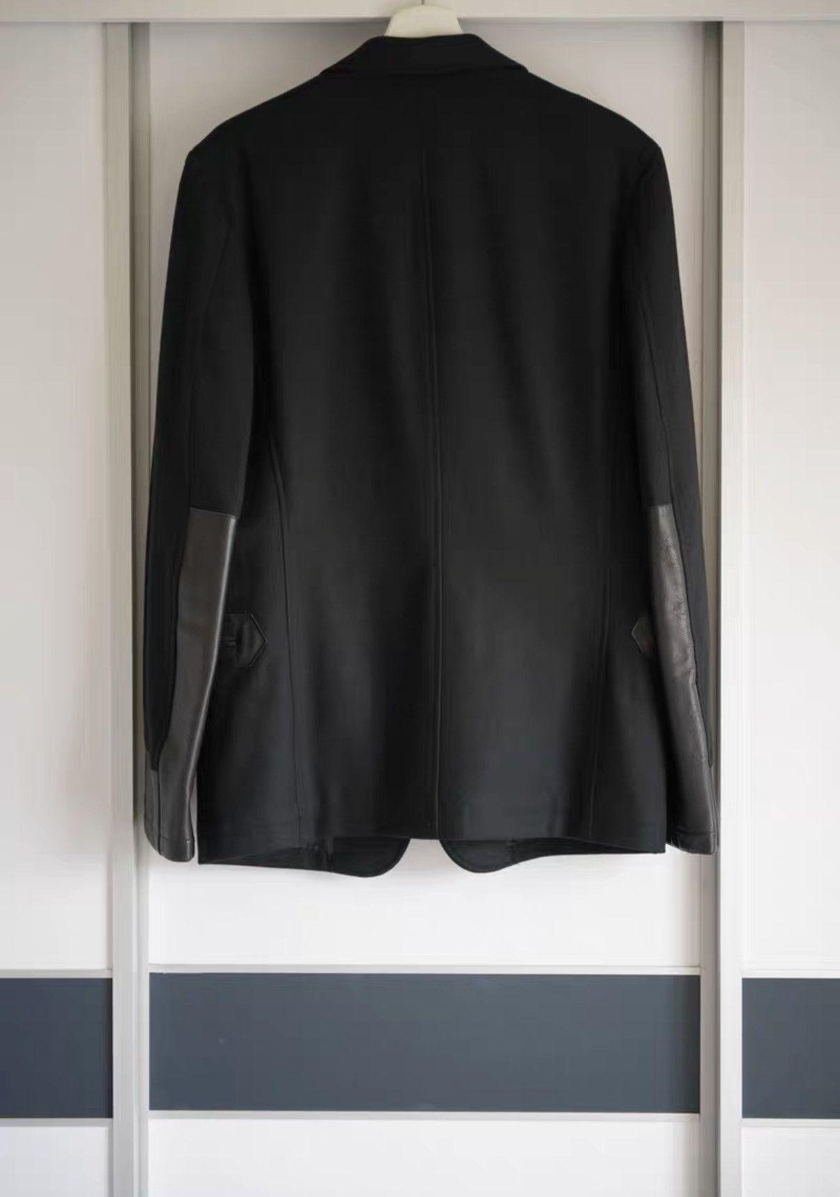 Yohji Yamamoto Yohji Yamamoto 15aw Leather Sleeve Blazer K4 Size US M / EU 48-50 / 2 - 2 Thumbnail