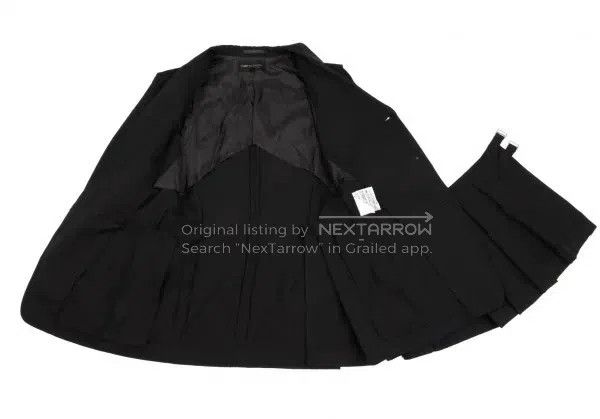 Comme des Garcons Comme des Garcons Black vintage pleated hem blazer Size S / US 4 / IT 40 - 5 Thumbnail