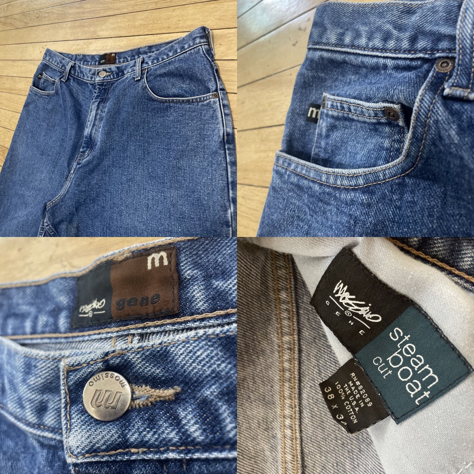 Mossimo Mossimo Gene Jeans Steam Boat Cut Men 38x34 Vtg 90s Baggy Skater Denim Wide Blue Shirt Mens Size US 38 / EU 54 - 11 Thumbnail