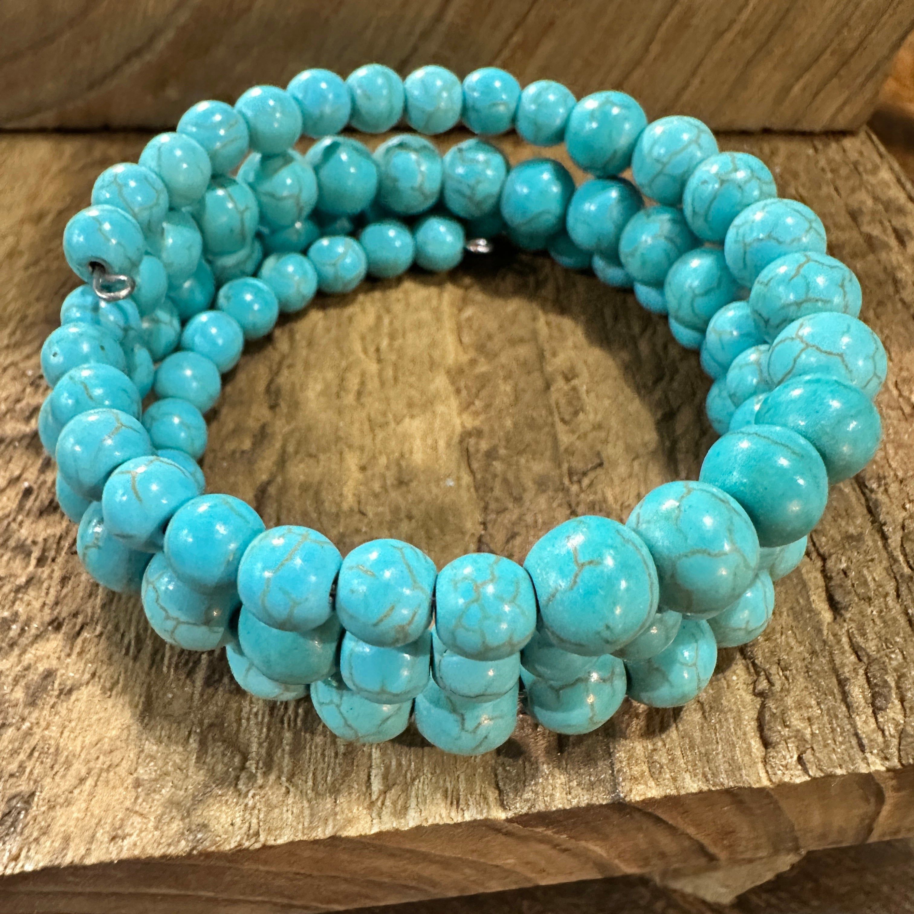 Other Handmade Synthetic Turquoise Wrap Bracelet Fashion, Southwes Size ONE SIZE - 7 Thumbnail