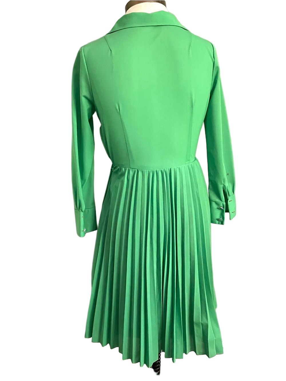 Vintage Vintage Kelly Green Long Sleeve Midi Dress - Small / 6 Size S / US 4 / IT 40 - 6 Thumbnail