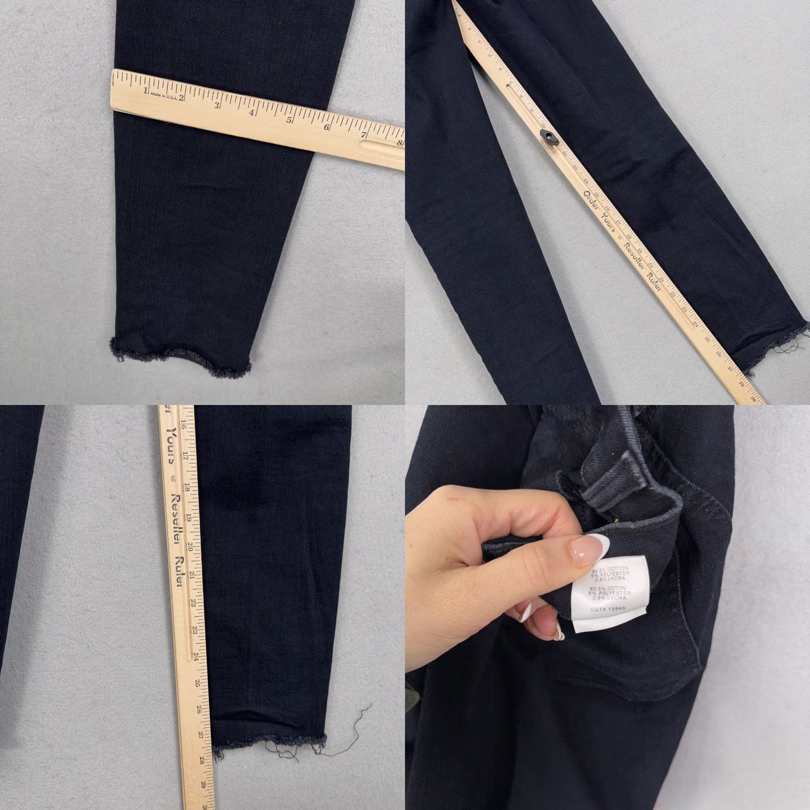 J Brand J Brand Jeans Womens 27 Blue Mercy Mid Rise Cropped Distressed Raw Hem Skinny Size 27" / US 4 / IT 40 - 9 Thumbnail