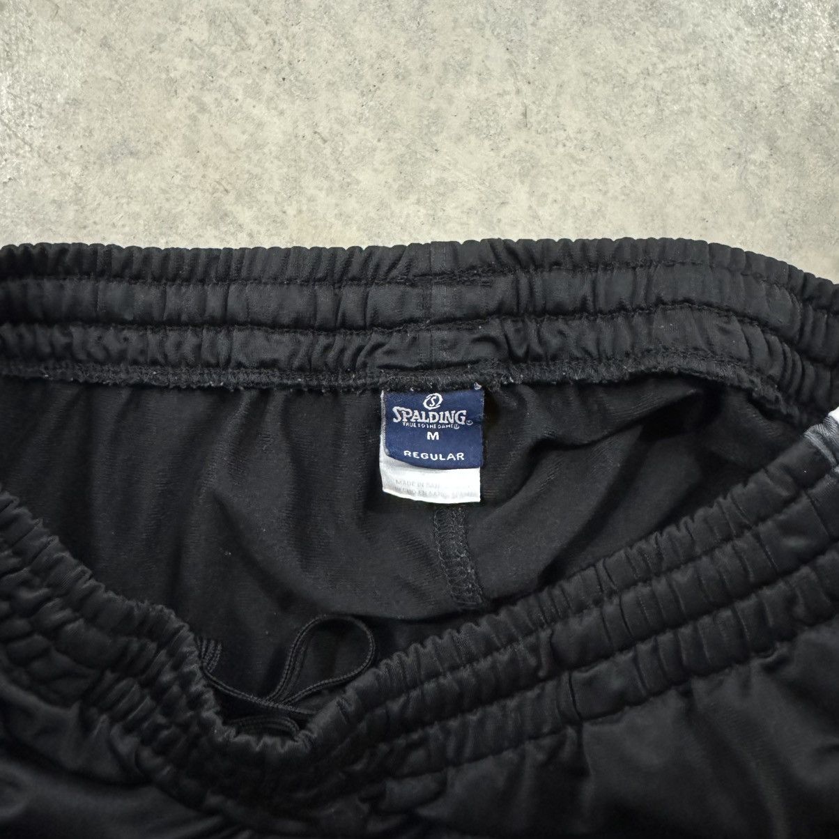 Spalding Vintage 90s Y2K Spalding Track Pants Black White Stripe 30 Size US 30 / EU 46 - 3 Thumbnail