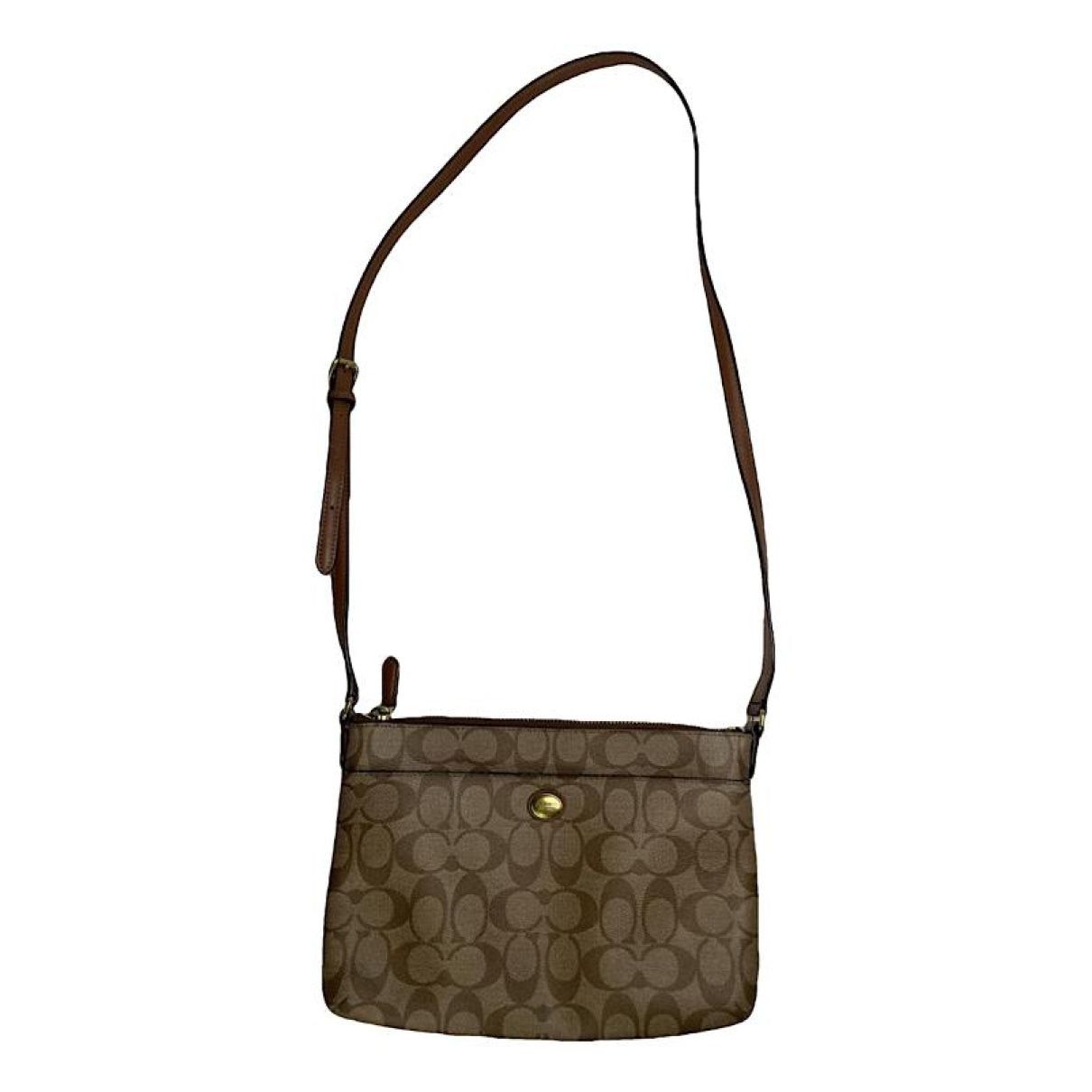 Coach Signature Sufflette Brown Leather Handbag Size ONE SIZE - 1 Thumbnail