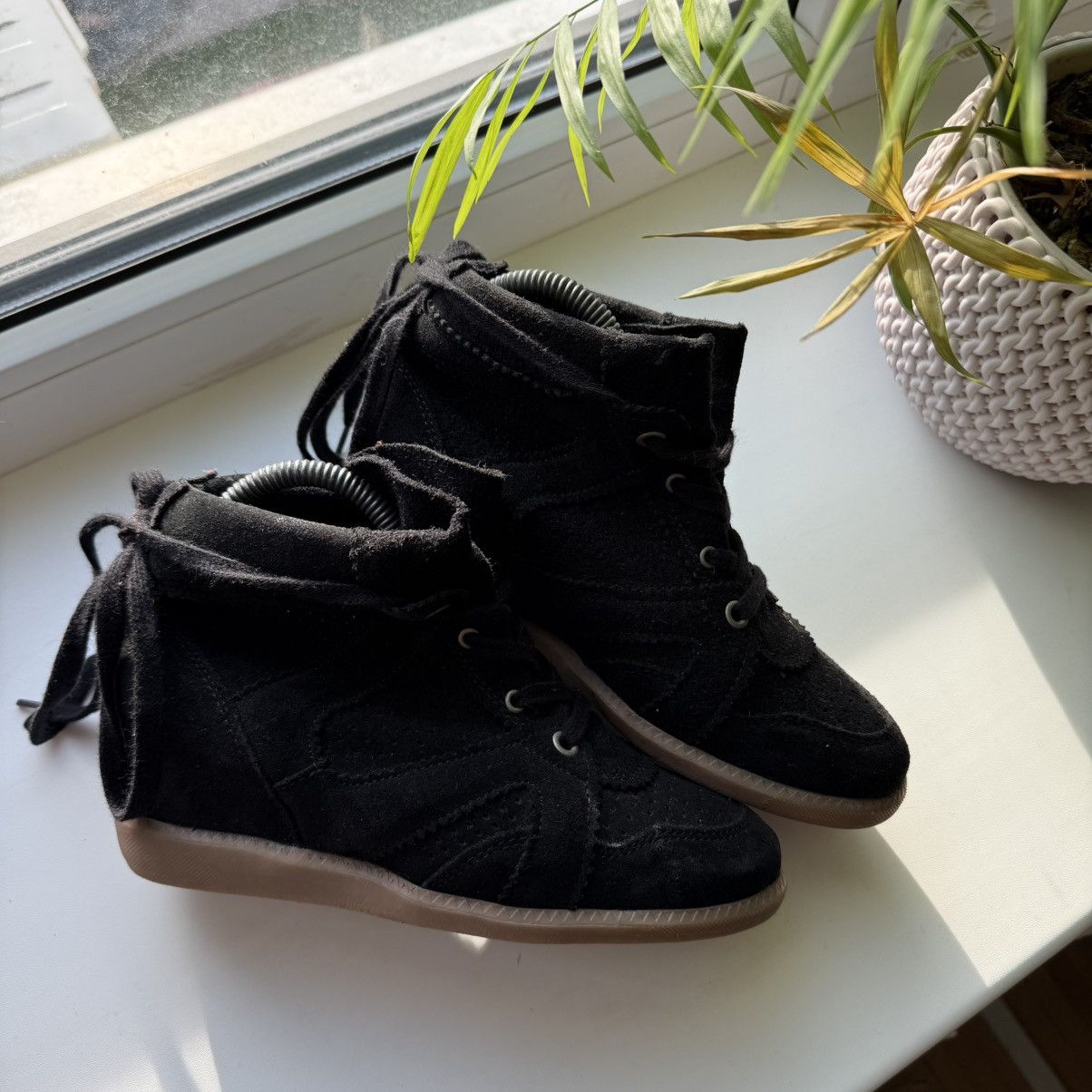 Other 📌 Vintage like Isabel Marant Style Bekett Wedge Sneakers Size US 7 / IT 37 - 3 Thumbnail