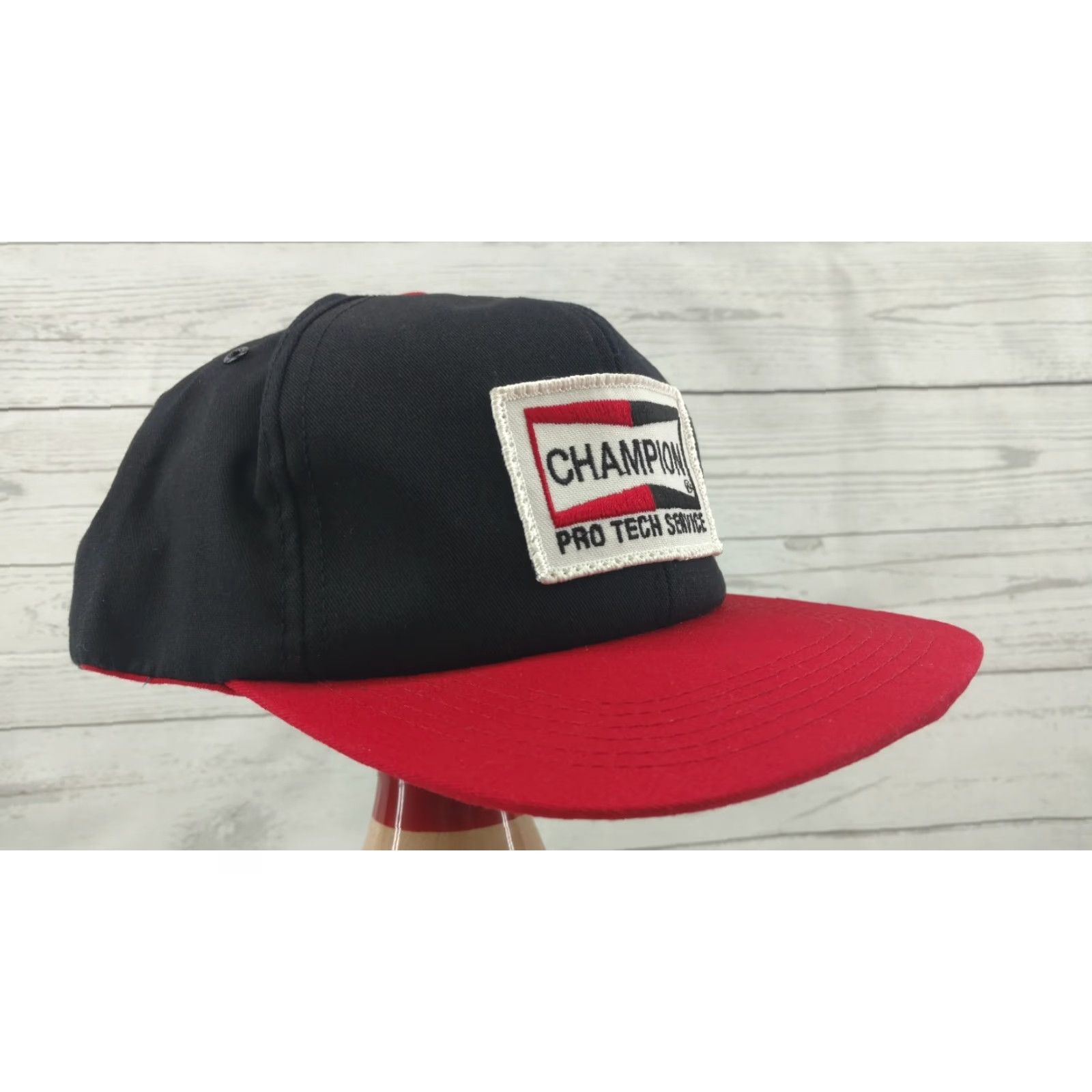 Champion Champion Pro Tech Service K product Snapback Hat USA Made Cap Hat Men's Adjustable Black Size ONE SIZE - 3 Thumbnail