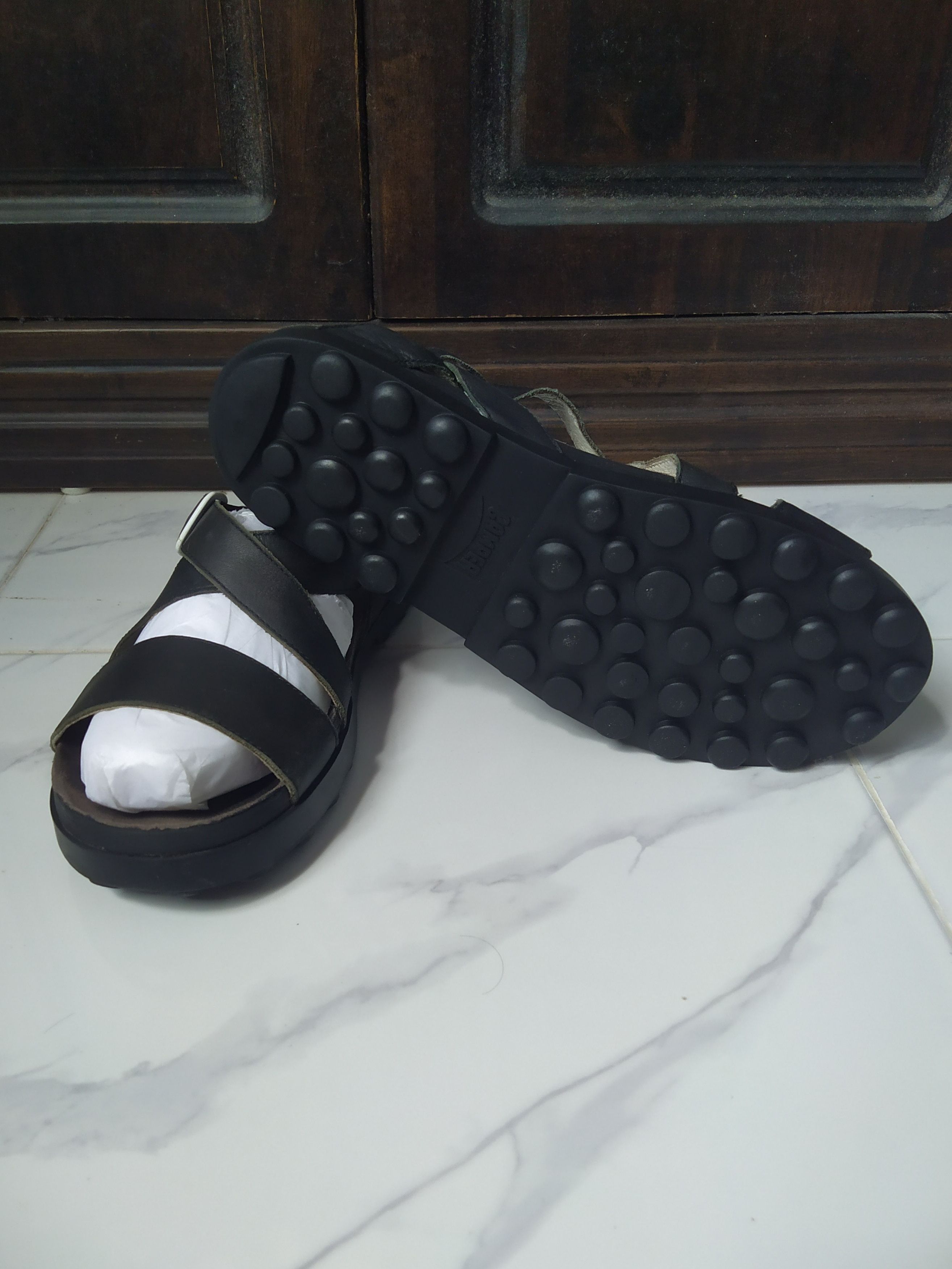 Camper CAMPER Pelotas Black Leather Sandals Size US 9.5 / EU 42-43 - 2 Thumbnail