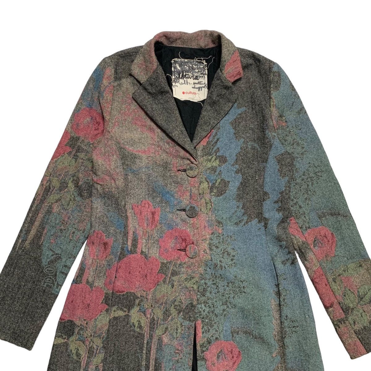Other Cultura Abstract Flower Coat Made In Italy Size M / US 6-8 / IT 42-44 - 4 Thumbnail