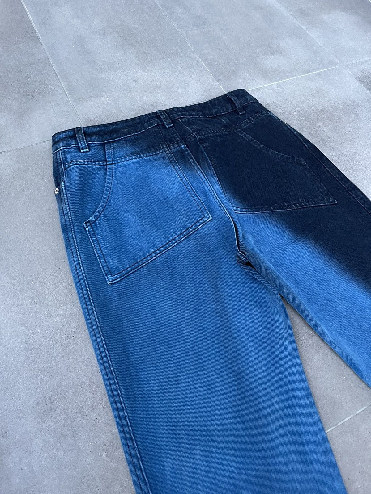 Eckhaus Latta !DS! SS23 Eckhaus Latta Moon Wash Blue Denim Pants Size US 32 / EU 48 - 13 Thumbnail