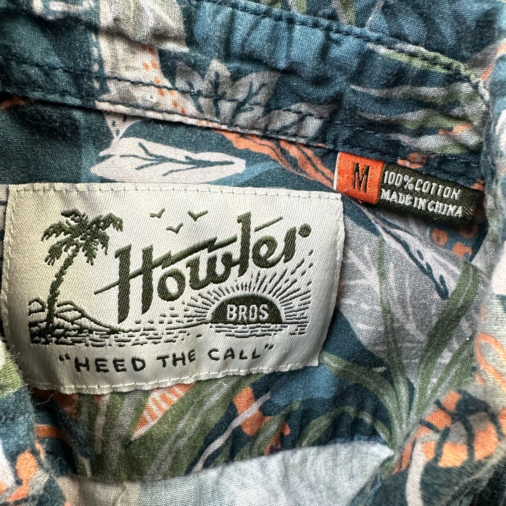 Howler Brothers Howler Brothers Shirt Mens Medium Green All Over Print Mansfield Button Up Western Size US M / EU 48-50 / 2 - 6 Thumbnail