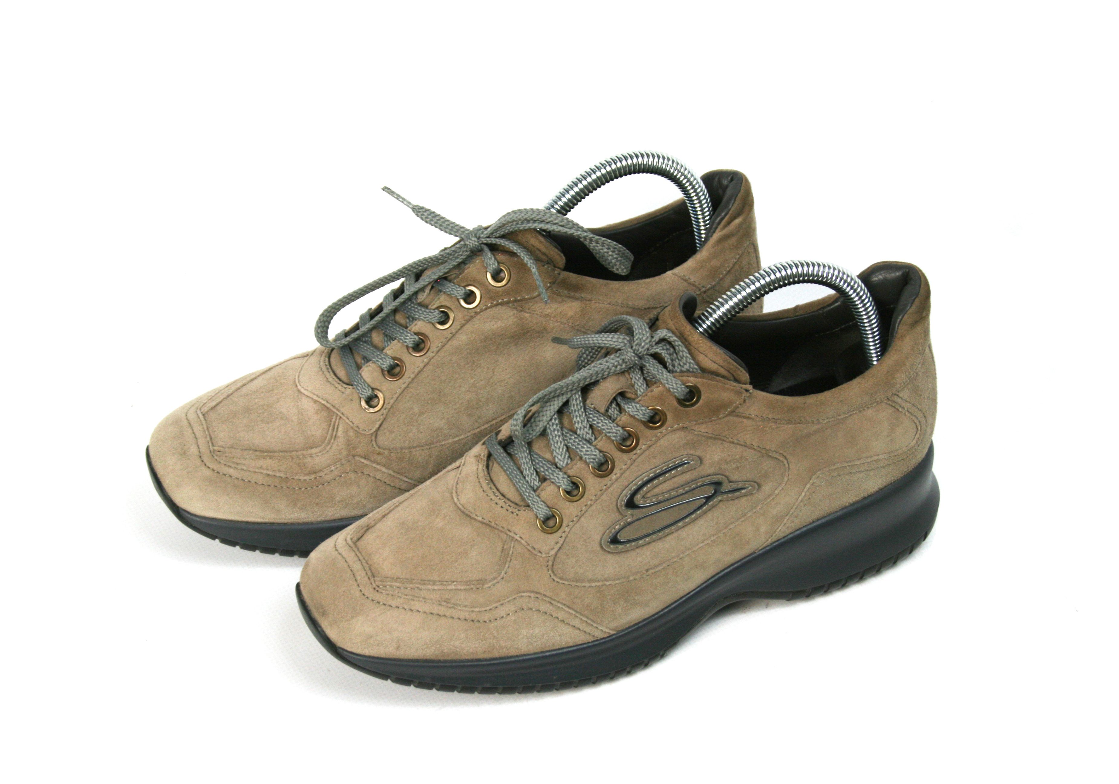 Santoni Club Suede S Logo Sneakers Size US 9.5 / IT 39.5 - 2 Thumbnail