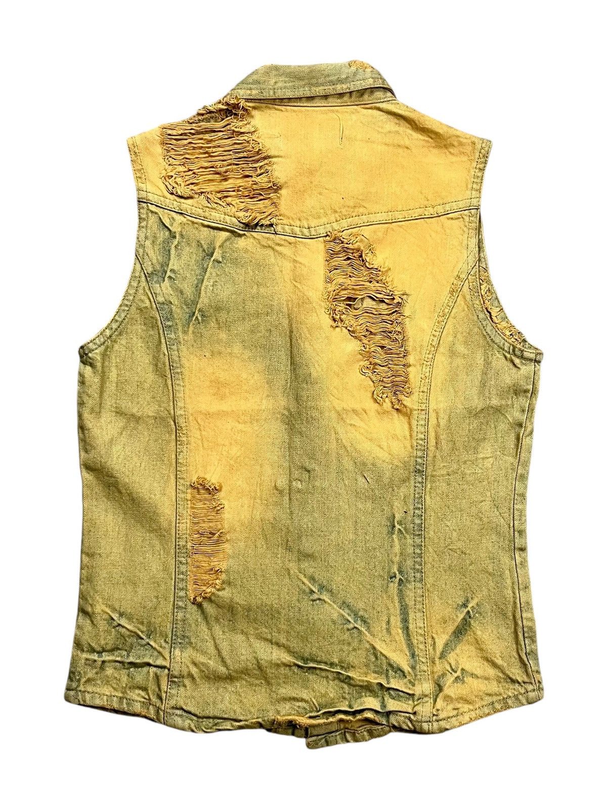 If Six Was Nine 2000s Midas - Mudwash Crash Denim Vest Size US S / EU 44-46 / 1 - 7 Thumbnail