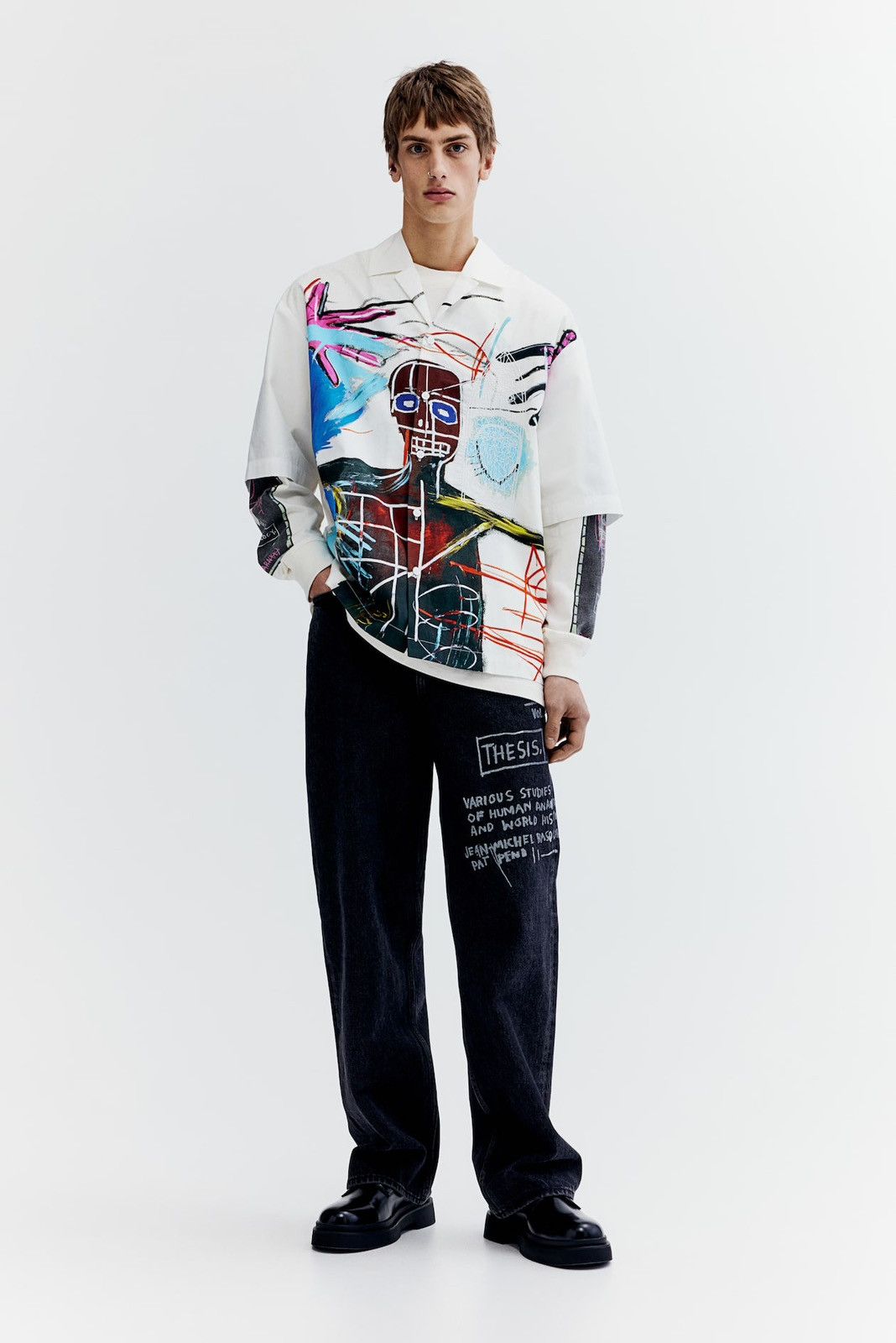 H&M × Jean-Michel Basquiat × Who Decides War Who Decides War Baggy denim jeans H&M x Basquiat x Ev&Tela Size US 34 / EU 50 - 1 Thumbnail